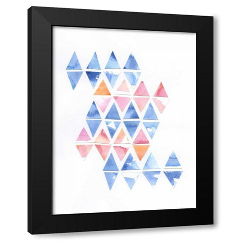Diamond Cluster 2 Black Modern Wood Framed Art Print with Double Matting by Varacek, Pam