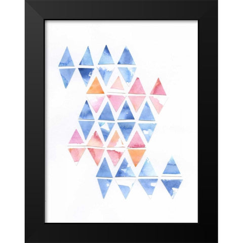 Diamond Cluster 2 Black Modern Wood Framed Art Print by Varacek, Pam