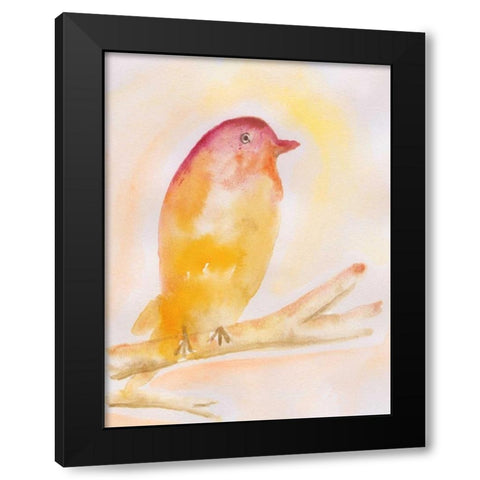 Western Tanager Black Modern Wood Framed Art Print by Varacek, Pam
