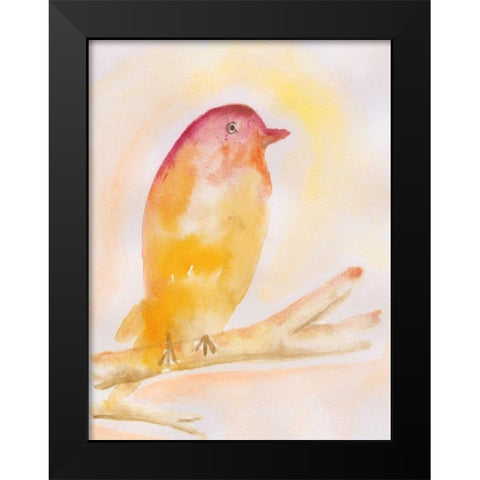 Western Tanager Black Modern Wood Framed Art Print by Varacek, Pam
