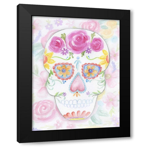 Calavera Dreaming Behind Black Modern Wood Framed Art Print with Double Matting by Varacek, Pam