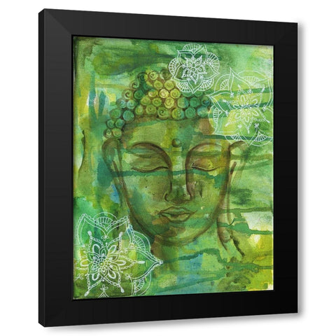 Sentient Being Black Modern Wood Framed Art Print with Double Matting by Varacek, Pam