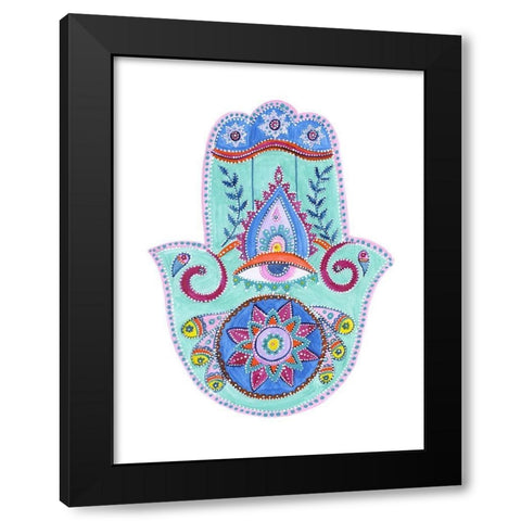 Buddha Palm Black Modern Wood Framed Art Print with Double Matting by Varacek, Pam