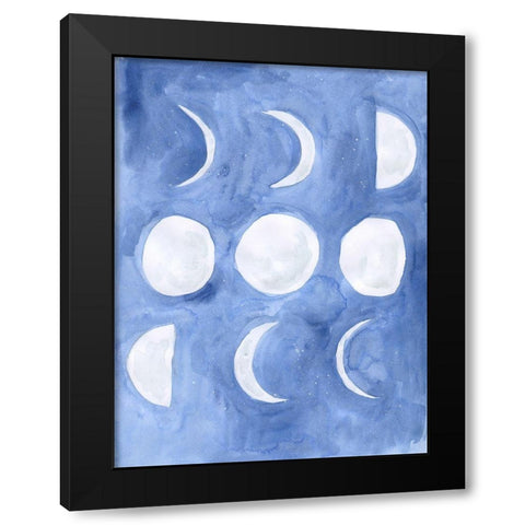 Many Phases Black Modern Wood Framed Art Print by Varacek, Pam