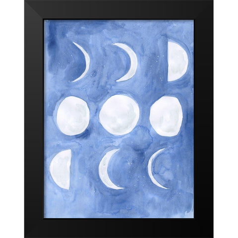 Many Phases Black Modern Wood Framed Art Print by Varacek, Pam
