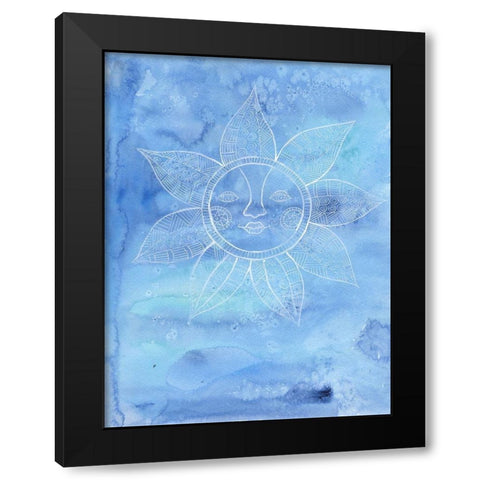 Floral Night Shine Black Modern Wood Framed Art Print by Varacek, Pam