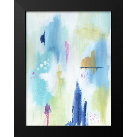 Energetic Assumption 5 Black Modern Wood Framed Art Print by Varacek, Pam