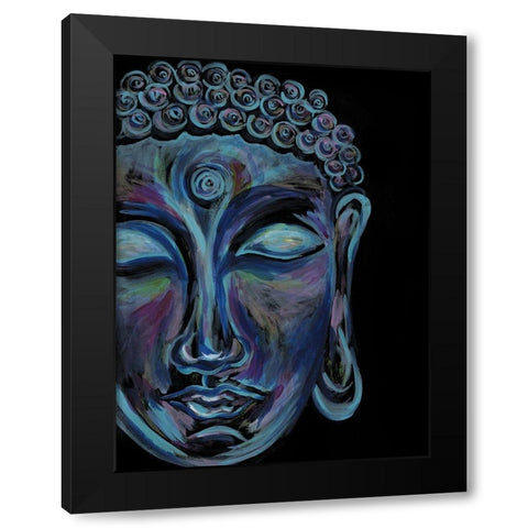Colorful Buddha Black Modern Wood Framed Art Print by Varacek, Pam