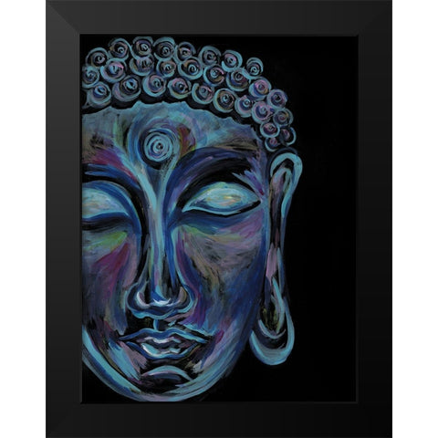 Colorful Buddha Black Modern Wood Framed Art Print by Varacek, Pam