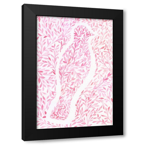 Feathered Camouflage Black Modern Wood Framed Art Print by Varacek, Pam