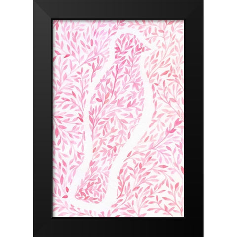 Feathered Camouflage Black Modern Wood Framed Art Print by Varacek, Pam