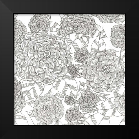Wild Hydrangeas Less Black Modern Wood Framed Art Print by Varacek, Pam