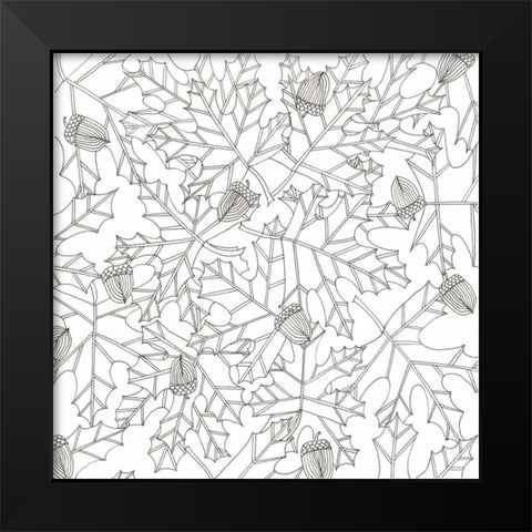 Acorns In The Pile Black Modern Wood Framed Art Print by Varacek, Pam