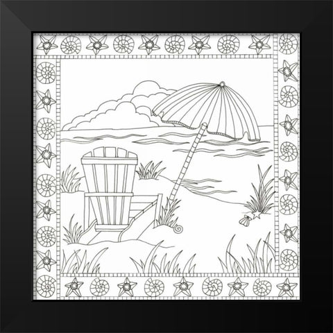 Summers Day Black Modern Wood Framed Art Print by Varacek, Pam