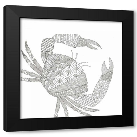 Creatures From The Deep 3 Black Modern Wood Framed Art Print with Double Matting by Varacek, Pam