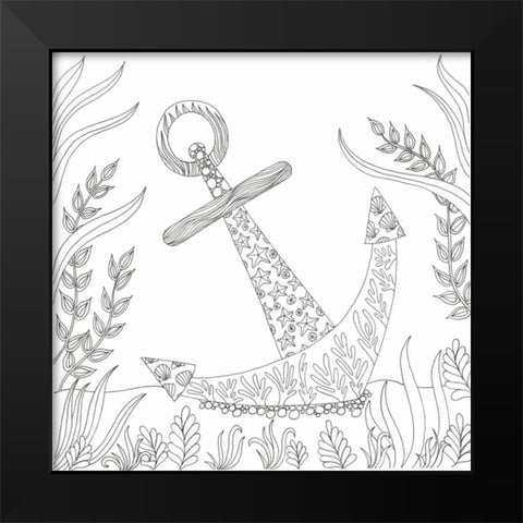 Anchored Bottom Black Modern Wood Framed Art Print by Varacek, Pam