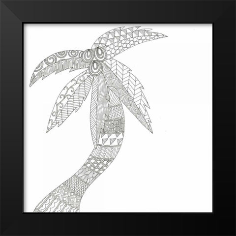 Isolated Palm Black Modern Wood Framed Art Print by Varacek, Pam
