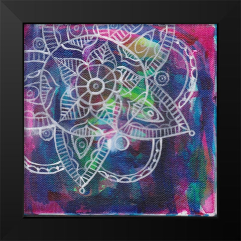 Tubular Flower Black Modern Wood Framed Art Print by Varacek, Pam