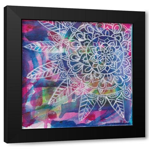 Tubular Flower 3 Black Modern Wood Framed Art Print by Varacek, Pam