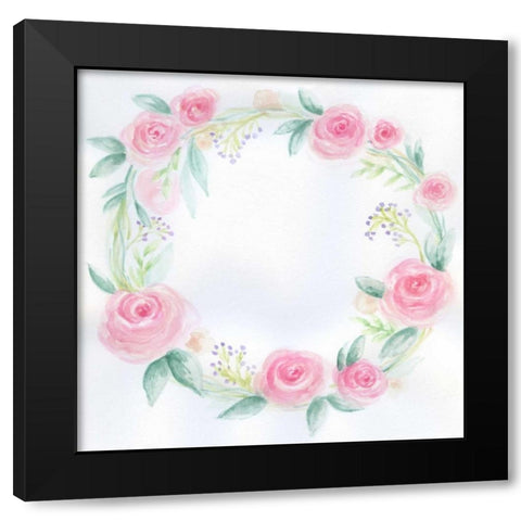 Infinite Rose Black Modern Wood Framed Art Print by Varacek, Pam