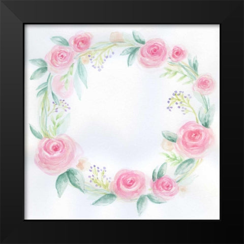 Infinite Rose Black Modern Wood Framed Art Print by Varacek, Pam