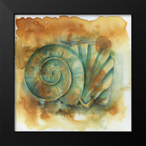 Muddy Shells Black Modern Wood Framed Art Print by Varacek, Pam