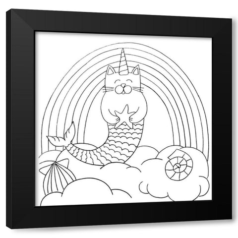 Mercat Black Modern Wood Framed Art Print with Double Matting by Varacek, Pam
