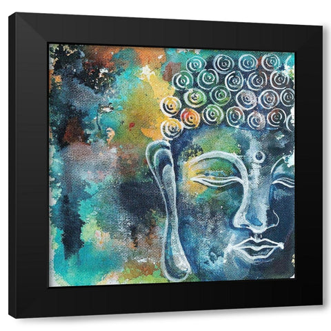 Buddha Series 1 Black Modern Wood Framed Art Print with Double Matting by Varacek, Pam