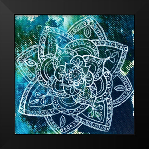 Mandala Mini 1 Black Modern Wood Framed Art Print by Varacek, Pam