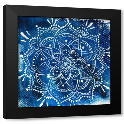 Mandala Mini 2 Black Modern Wood Framed Art Print with Double Matting by Varacek, Pam