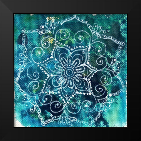 Mandala Mini 3 Black Modern Wood Framed Art Print by Varacek, Pam