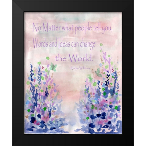 No Matter What Black Modern Wood Framed Art Print by Varacek, Pam