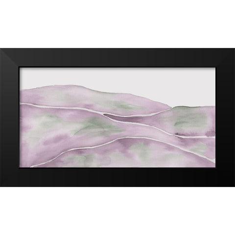Lavender Seas 1 Black Modern Wood Framed Art Print by Varacek, Pam