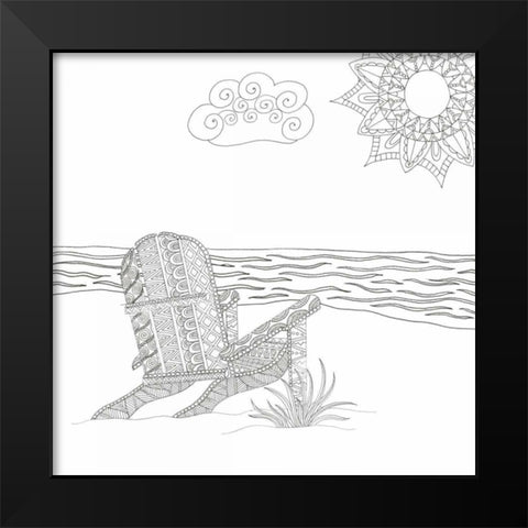 Summer Seat 2 Black Modern Wood Framed Art Print by Varacek, Pam