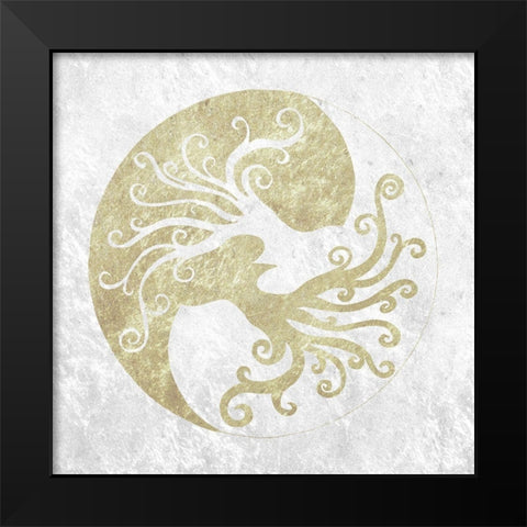 2 Trees Black Modern Wood Framed Art Print by Varacek, Pam