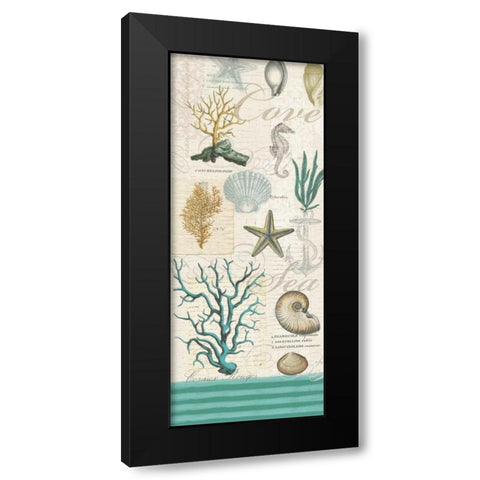 New Beachcomber Coastal Black Modern Wood Framed Art Print with Double Matting by Lula Bijoux and Company