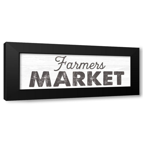 Farmers Market Black Modern Wood Framed Art Print with Double Matting by Lula Bijoux And Company