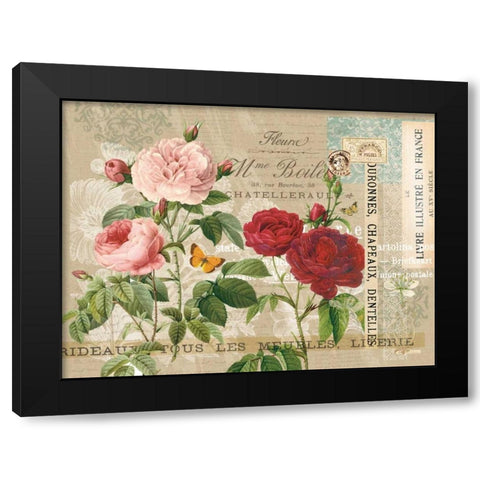 Garden Botanical Taupe Black Modern Wood Framed Art Print by Allen, Candace