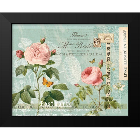 Garden Botanical Mint Black Modern Wood Framed Art Print by Allen, Candace