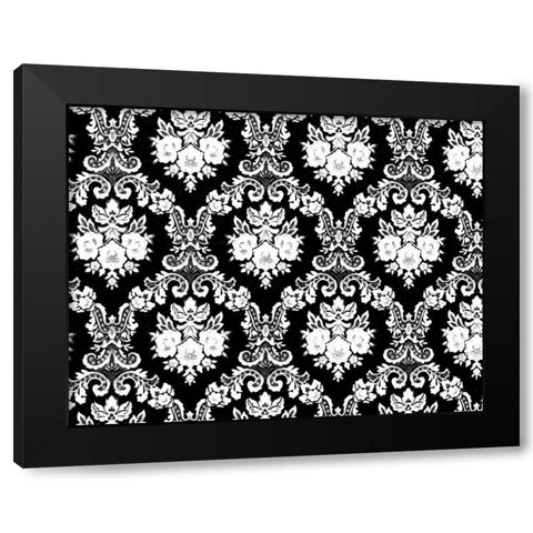 Damask Black Modern Wood Framed Art Print by Allen, Candace