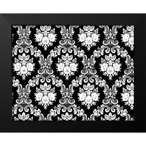 Damask Black Modern Wood Framed Art Print by Allen, Candace