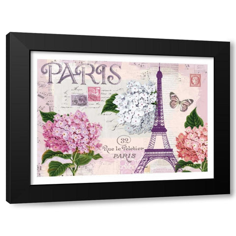 Paris in Lavendar Black Modern Wood Framed Art Print by Allen, Candace