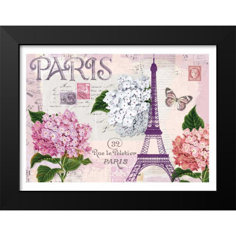 Paris in Lavendar Black Modern Wood Framed Art Print by Allen, Candace