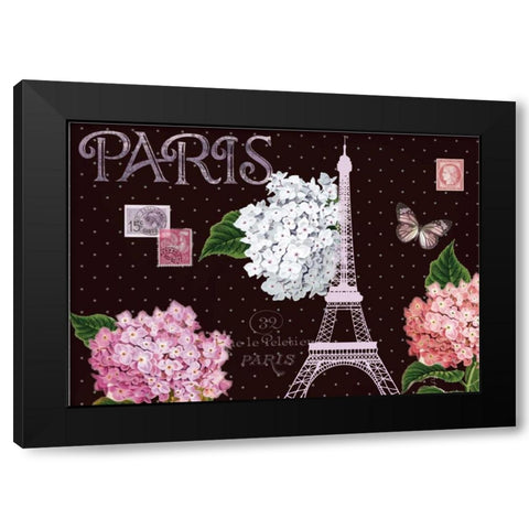 Paris Dots Black Modern Wood Framed Art Print with Double Matting by Allen, Candace