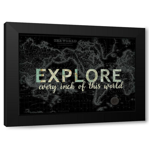 Explore Every Inch BLACK Black Modern Wood Framed Art Print with Double Matting by Allen, Candace