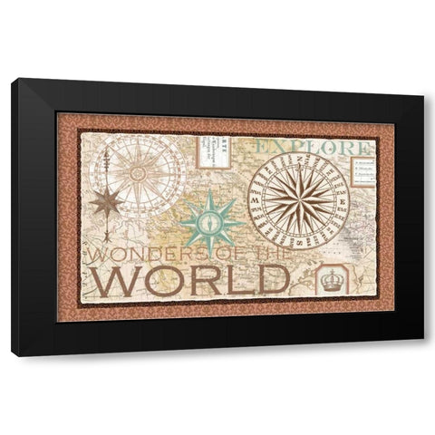 Wonders of the world Main ART Black Modern Wood Framed Art Print with Double Matting by Allen, Candace