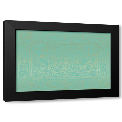 Chinois Pattern 2 Black Modern Wood Framed Art Print with Double Matting by Allen, Candace