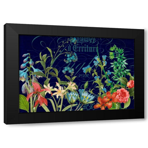 Midnight Garden Black Modern Wood Framed Art Print by Allen, Candace