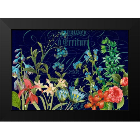 Midnight Garden Black Modern Wood Framed Art Print by Allen, Candace