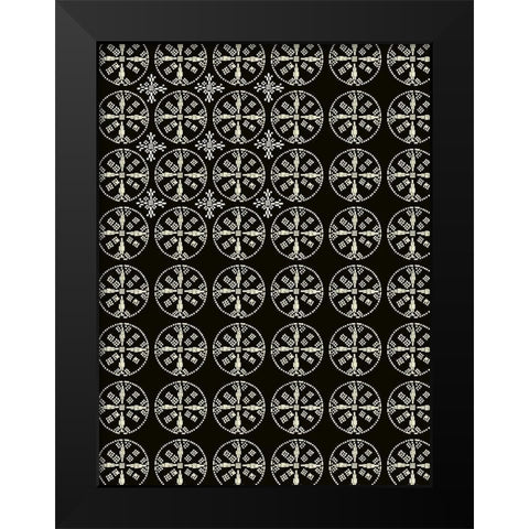 Midnight Floral Black Modern Wood Framed Art Print by Allen, Candace